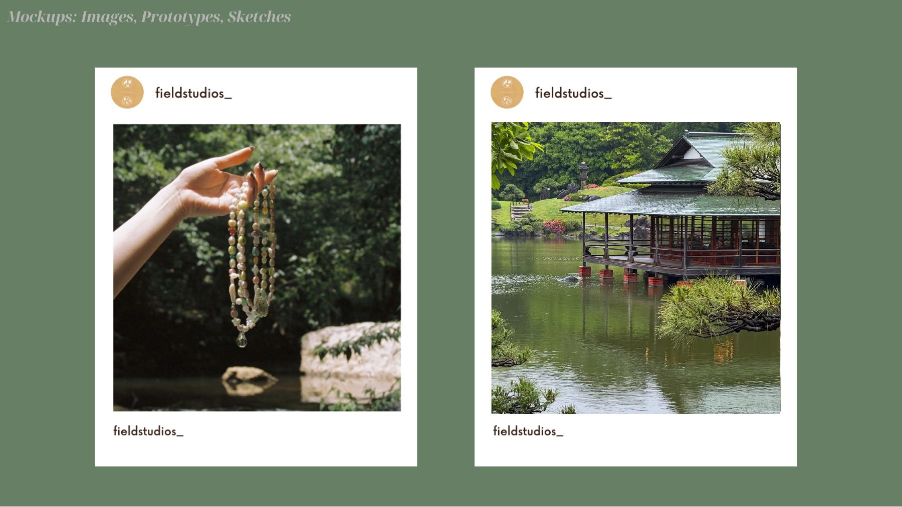 In The Fields Studios social media mock-ups