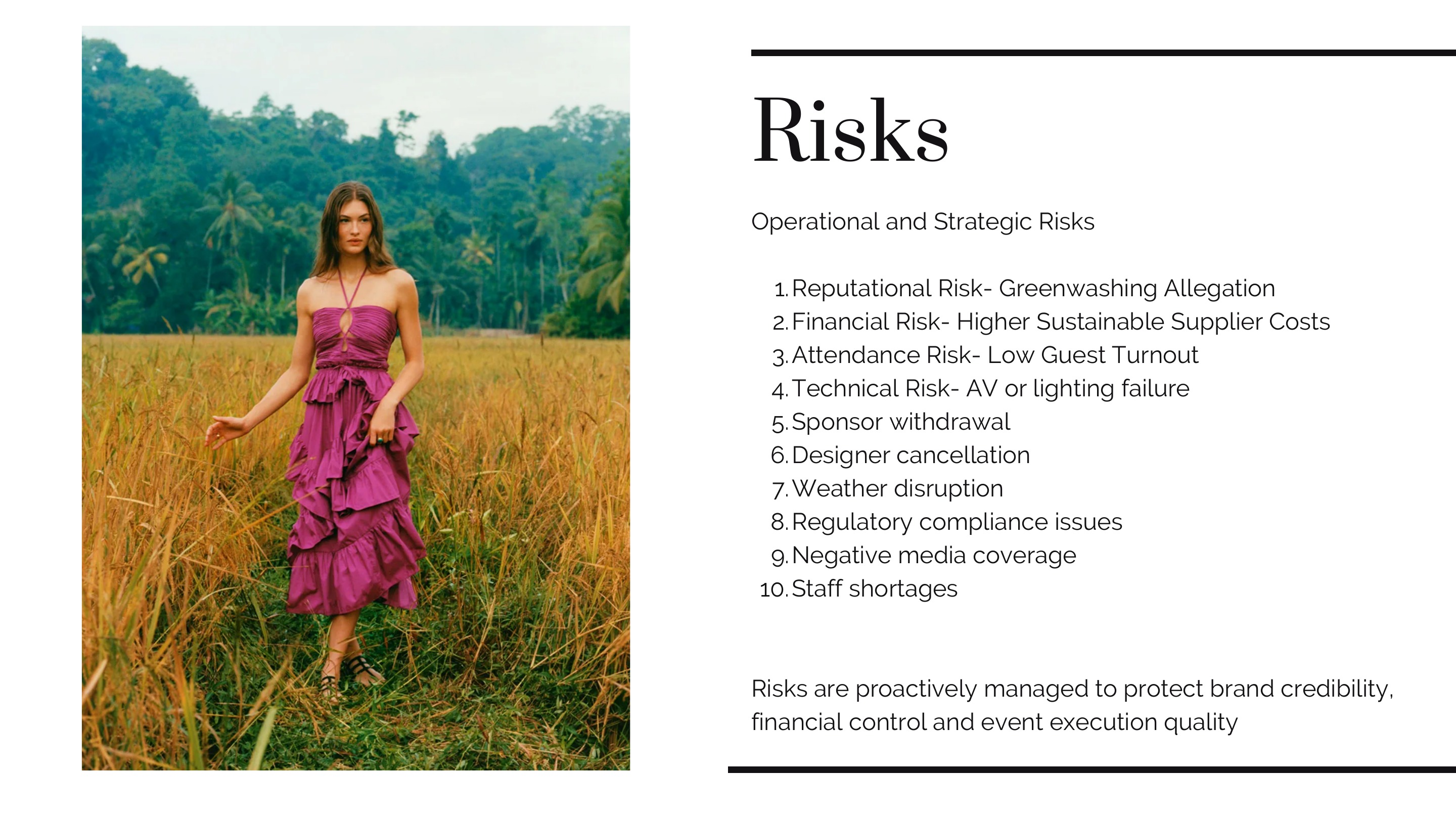 Sustainable Futures Runway risk planning presentation page