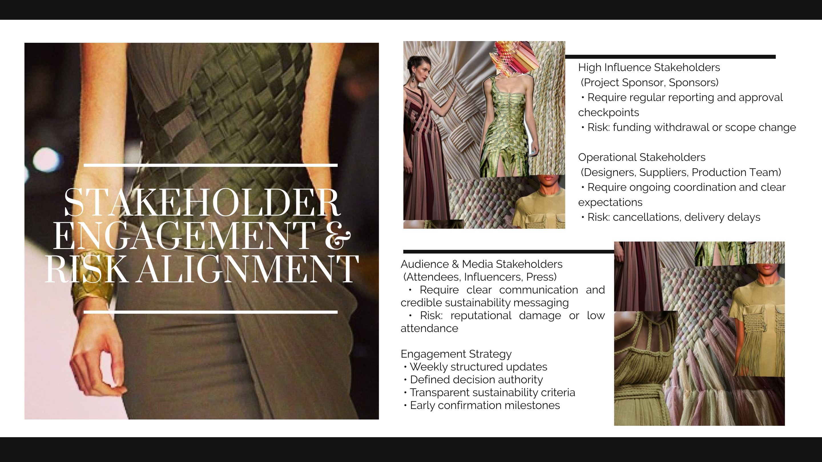 Sustainable Futures Runway stakeholder plan presentation page