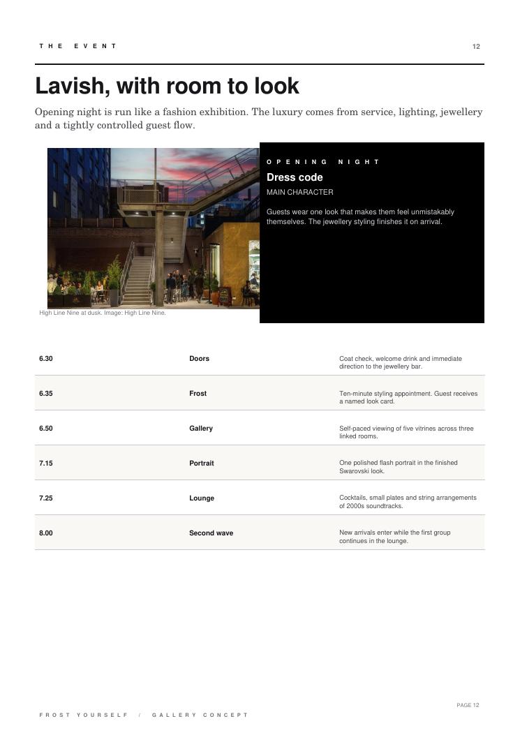 Frost Yourself launch night event schedule