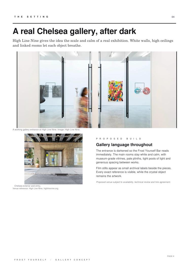 Chelsea gallery setting page